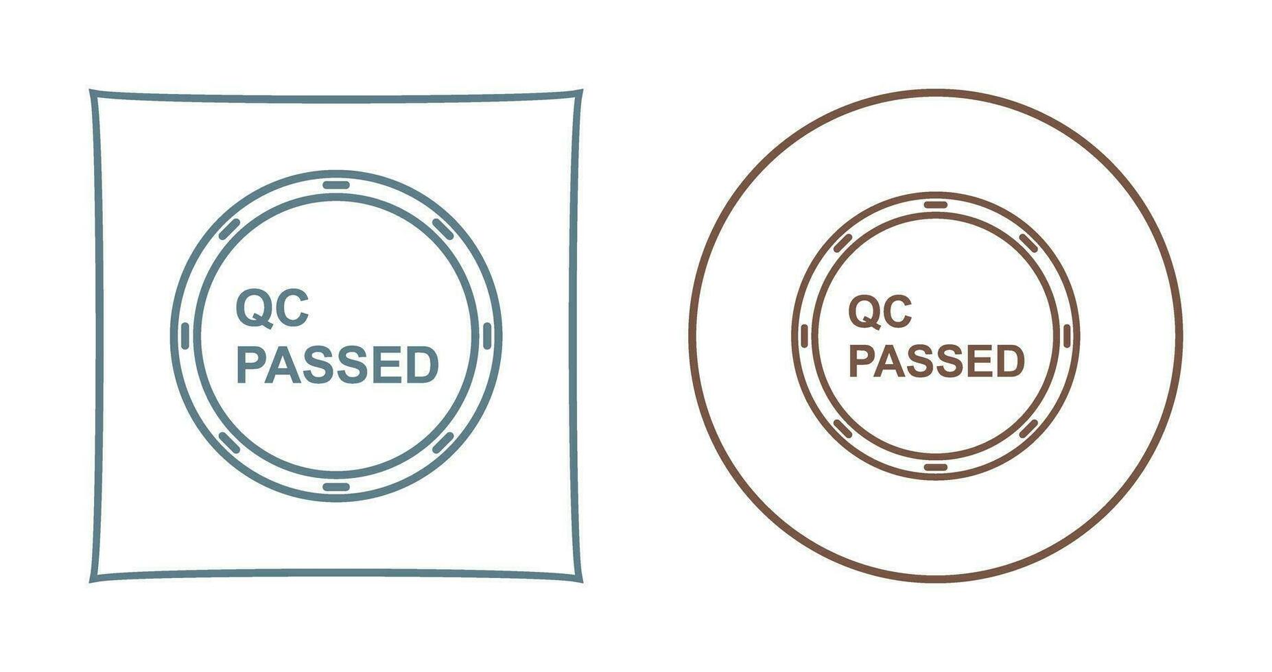 Unique QC Passed Vector Icon