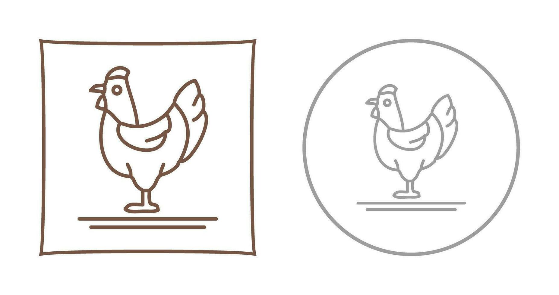 icono de vector de aves de corral