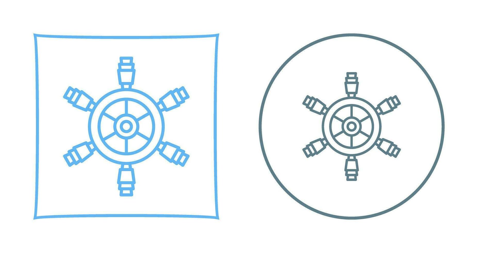 Ship Wheel Vector Icon