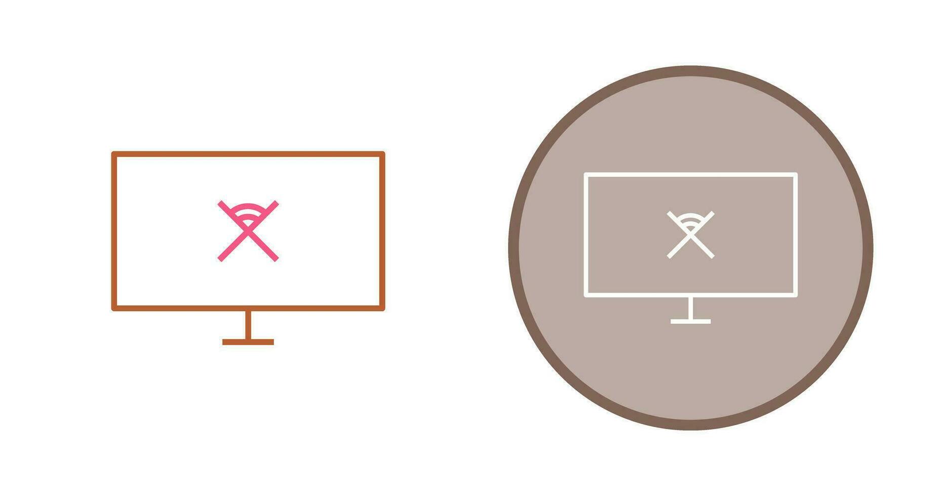 Unique Disconnected Network Vector Icon