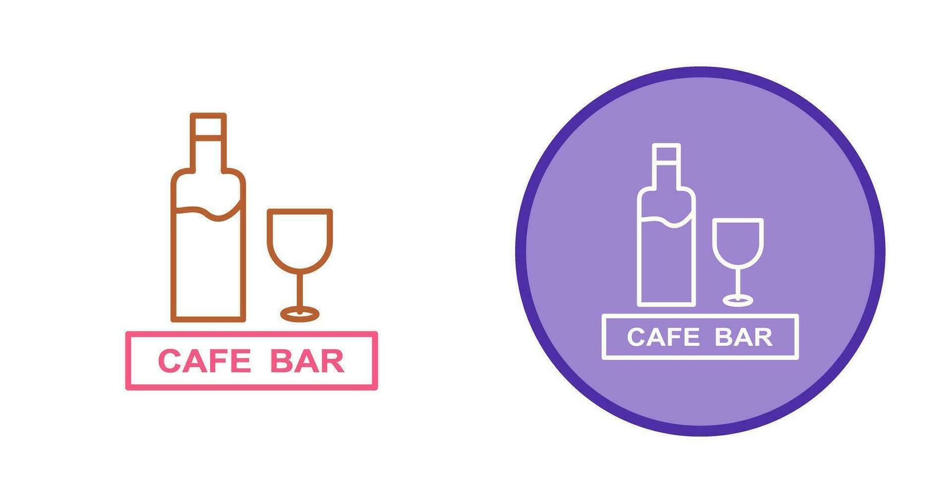 Unique Drinks Cafe Vector Icon