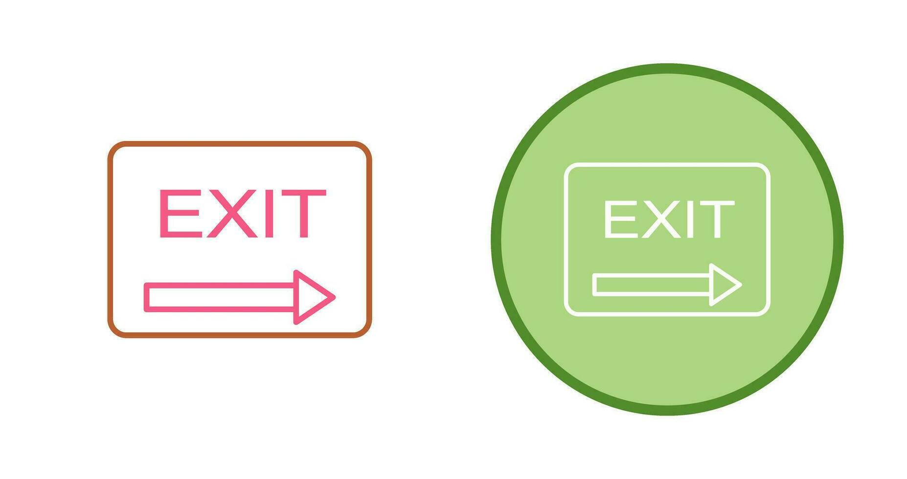 Unique Exit Vector Icon