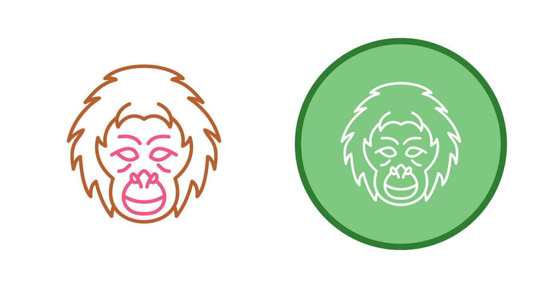 Orangutan Vector Icon