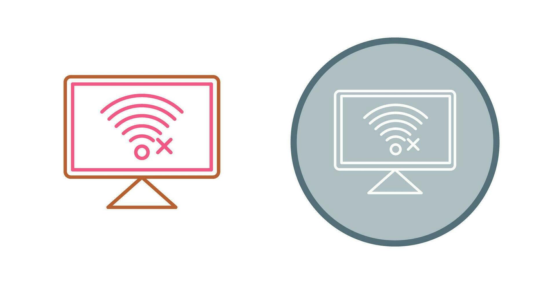 Disconnected Network Vector Icon