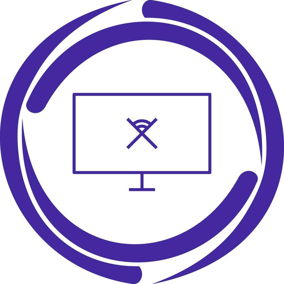 Unique Disconnected Network Vector Icon