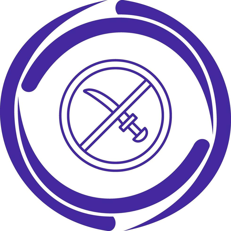 No Weapons Vector Icon