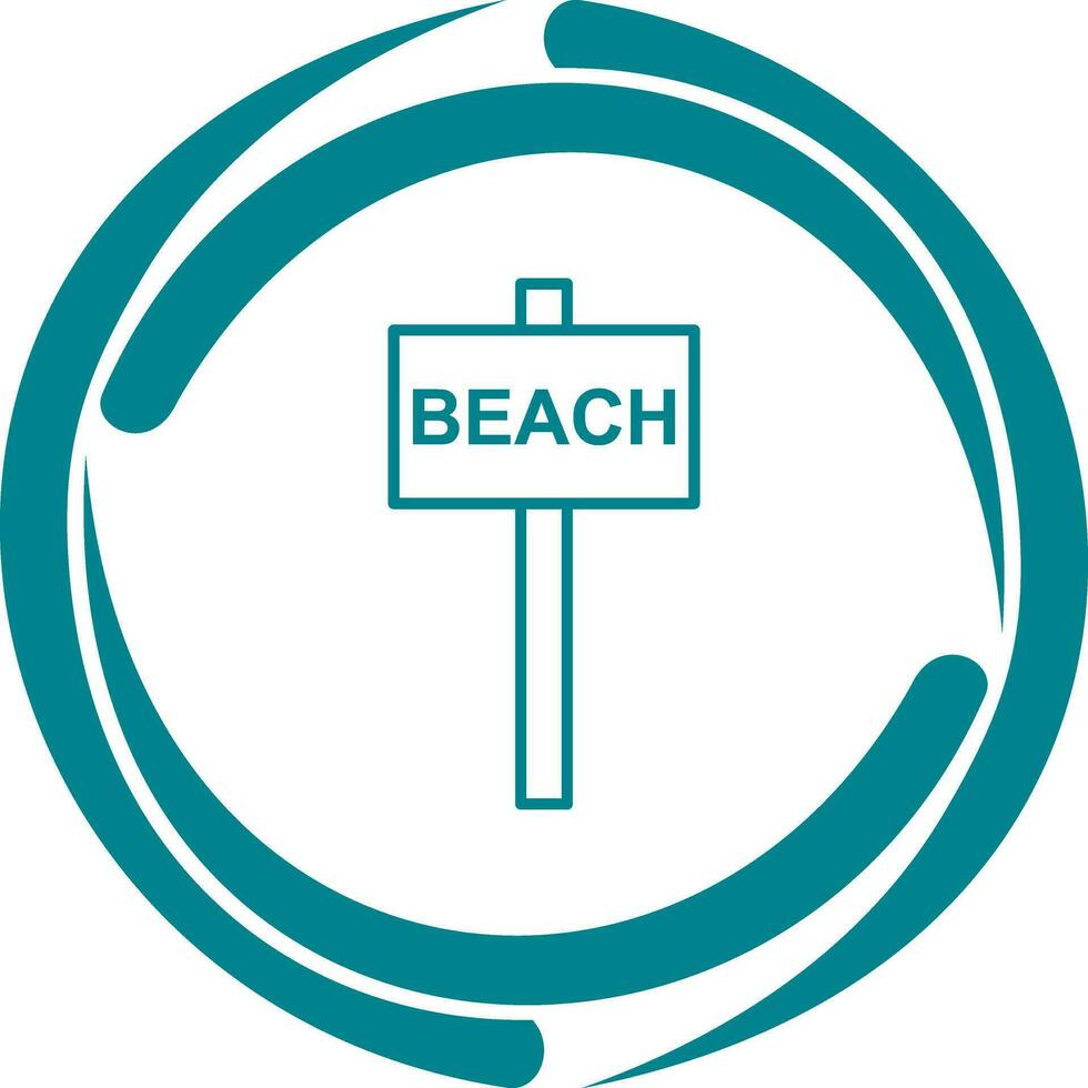 Beach Sign Vector Icon