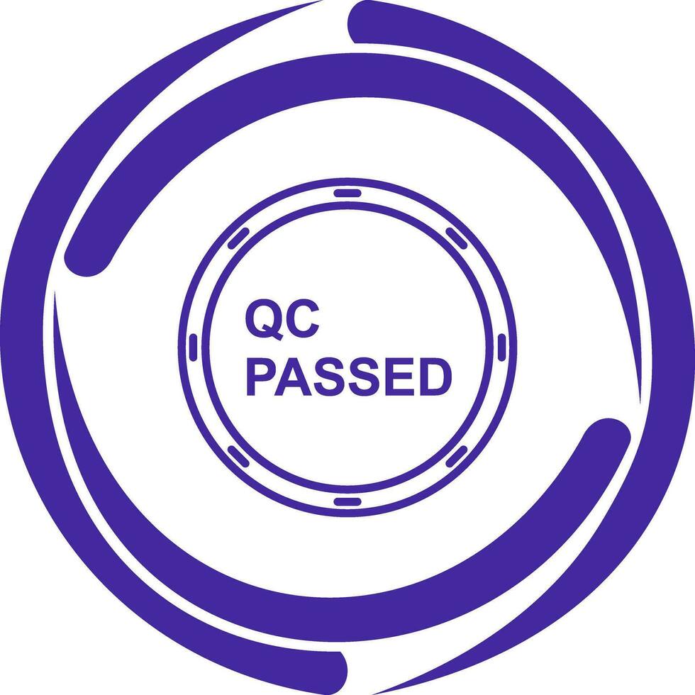 Unique QC Passed Vector Icon