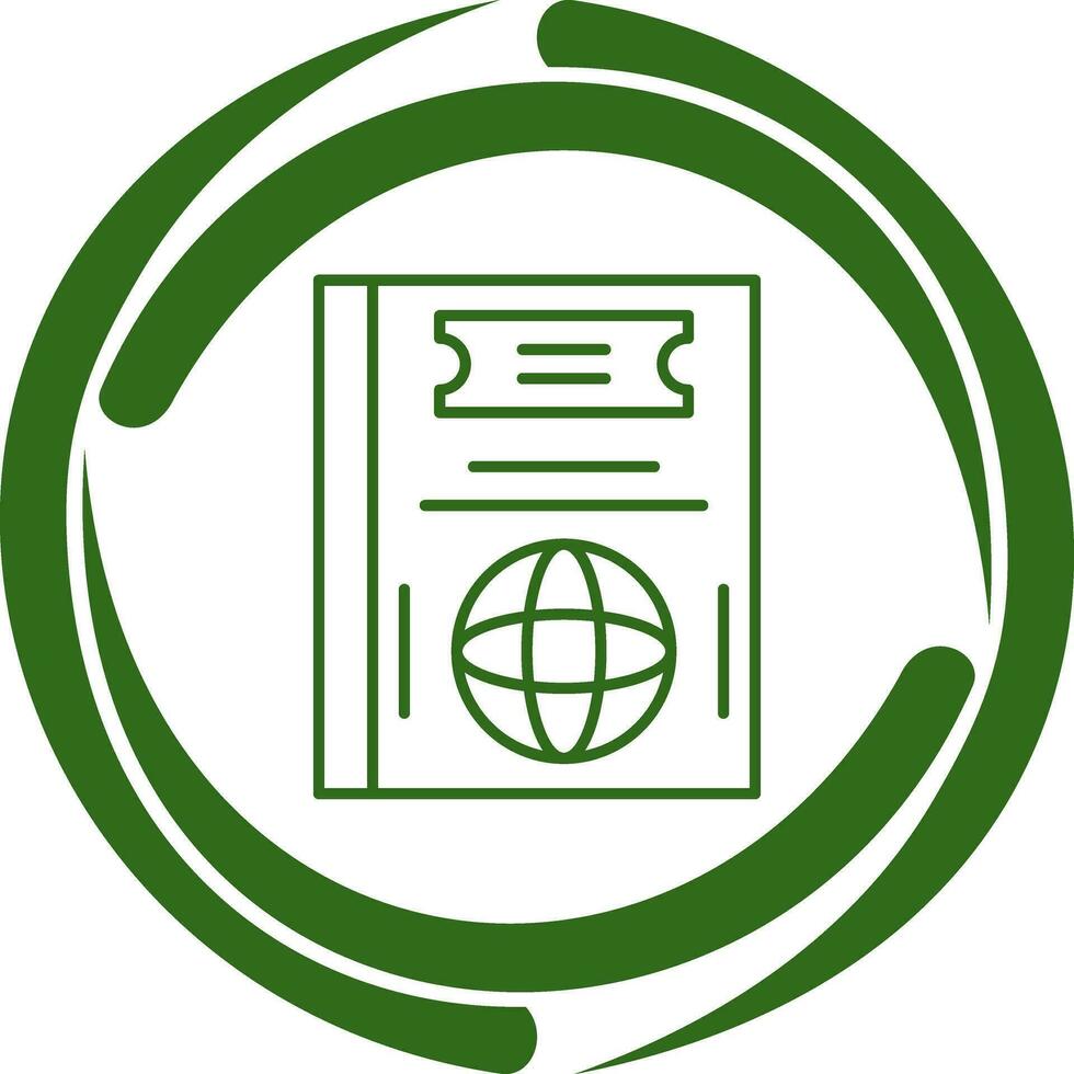 icono de vector de pasaporte