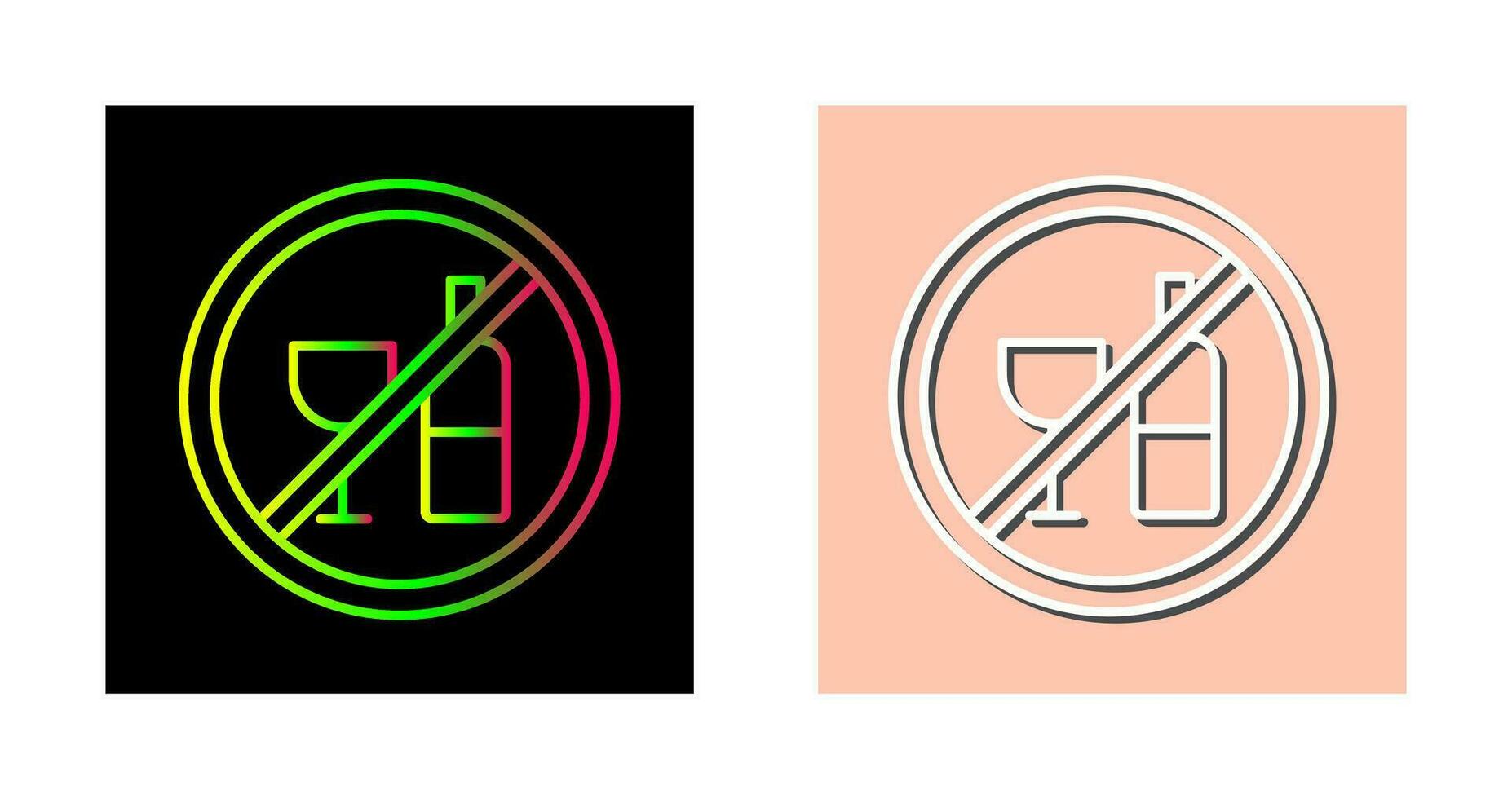 No Drinking Vector Icon