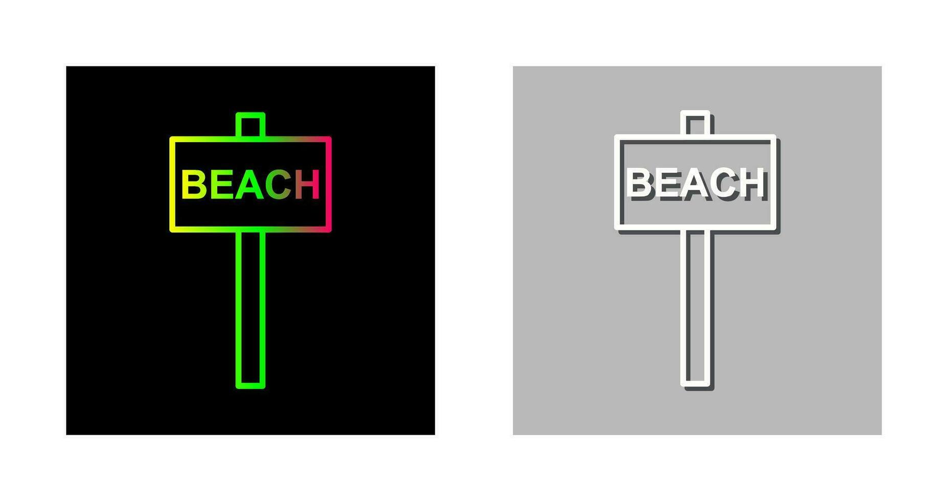 Beach Sign Vector Icon