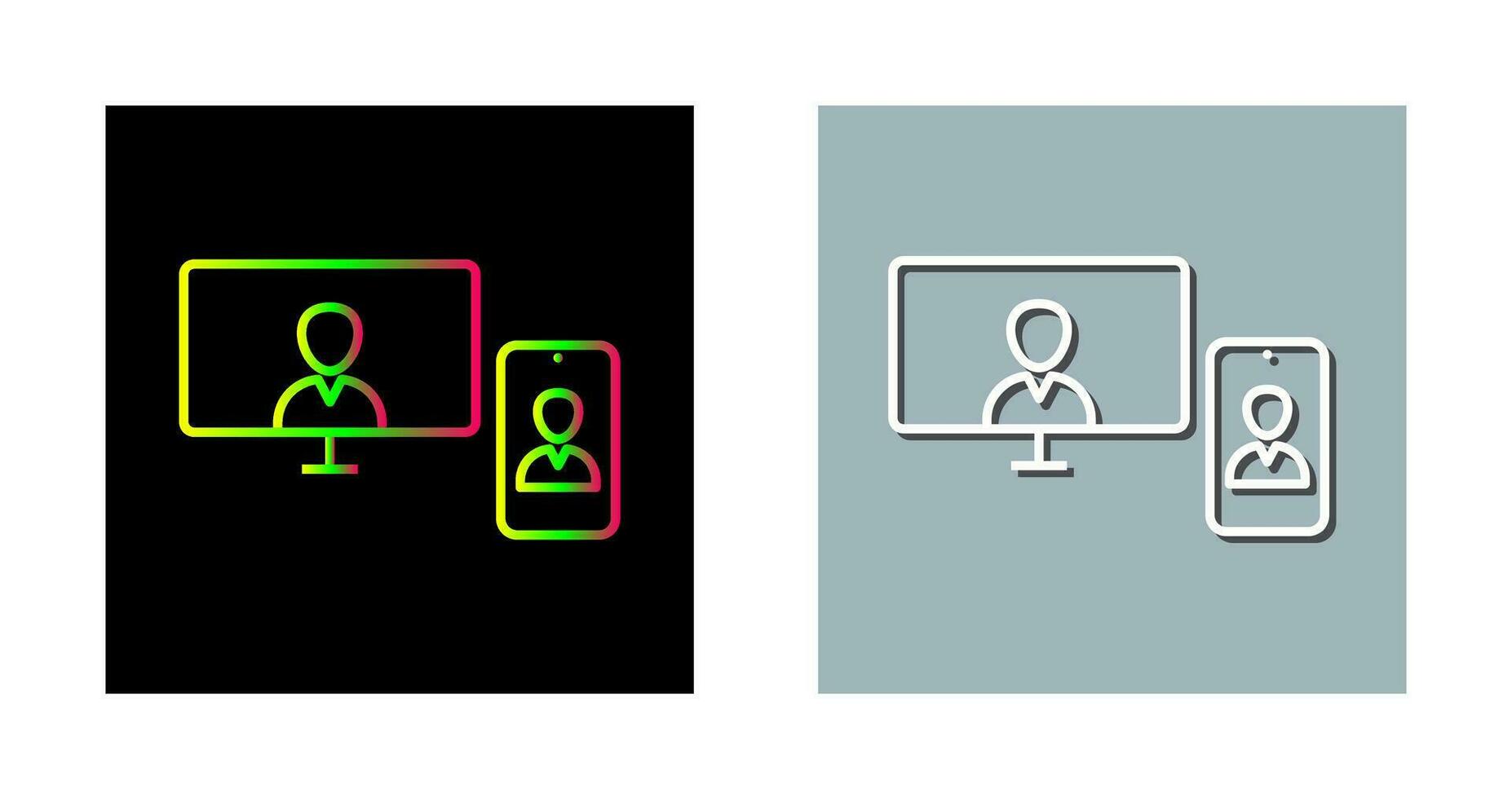 Unique Video Call Vector Icon