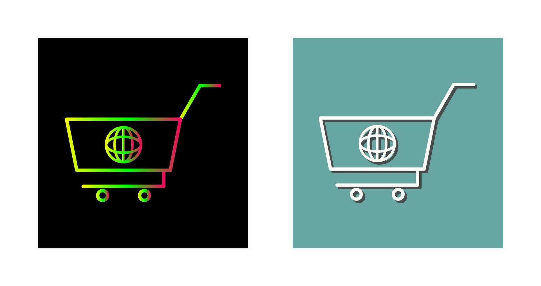 Unique Global Shopping Vector Icon