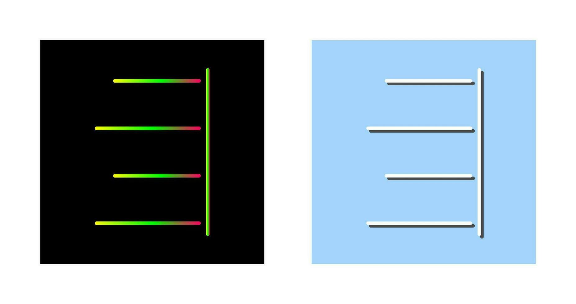 Unique Right Align Vector Icon