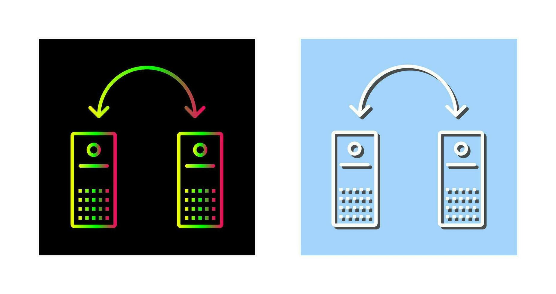 icono de vector de sistemas conectados únicos