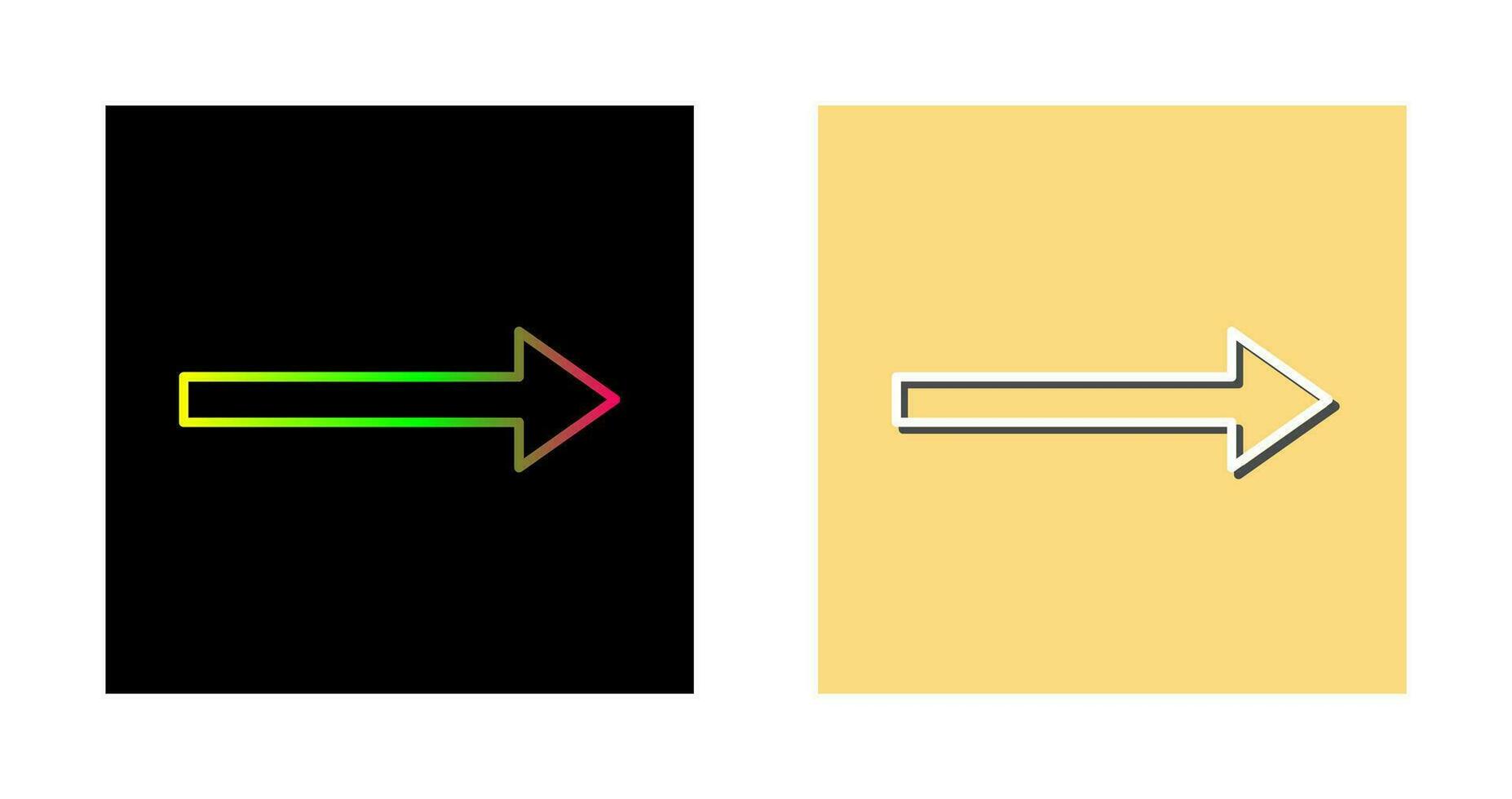 icono de vector de flecha derecha único