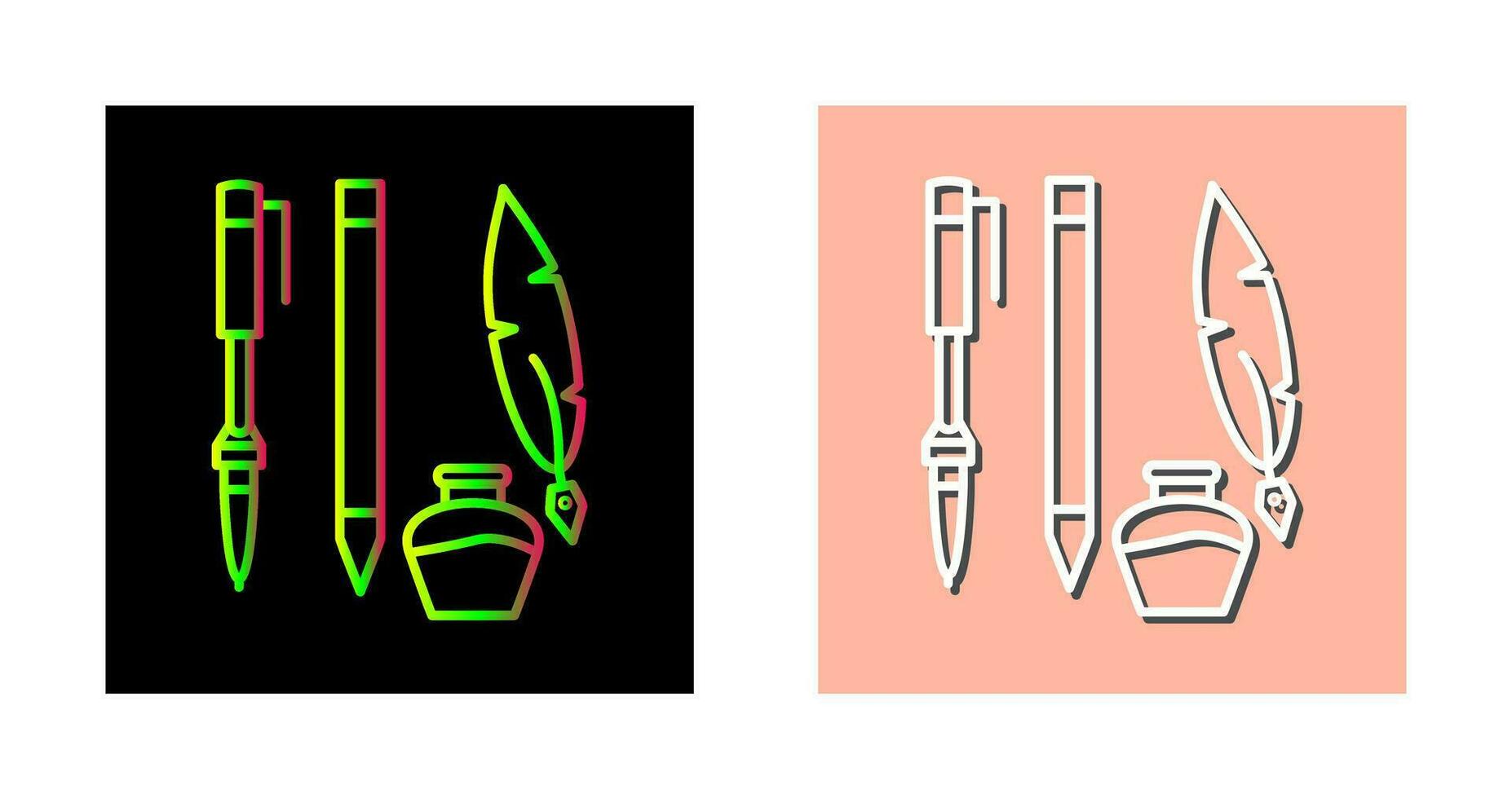 Unique Writing Equipment Vector Icon