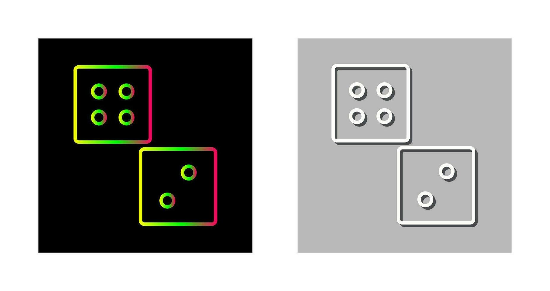 icono de vector de dados único