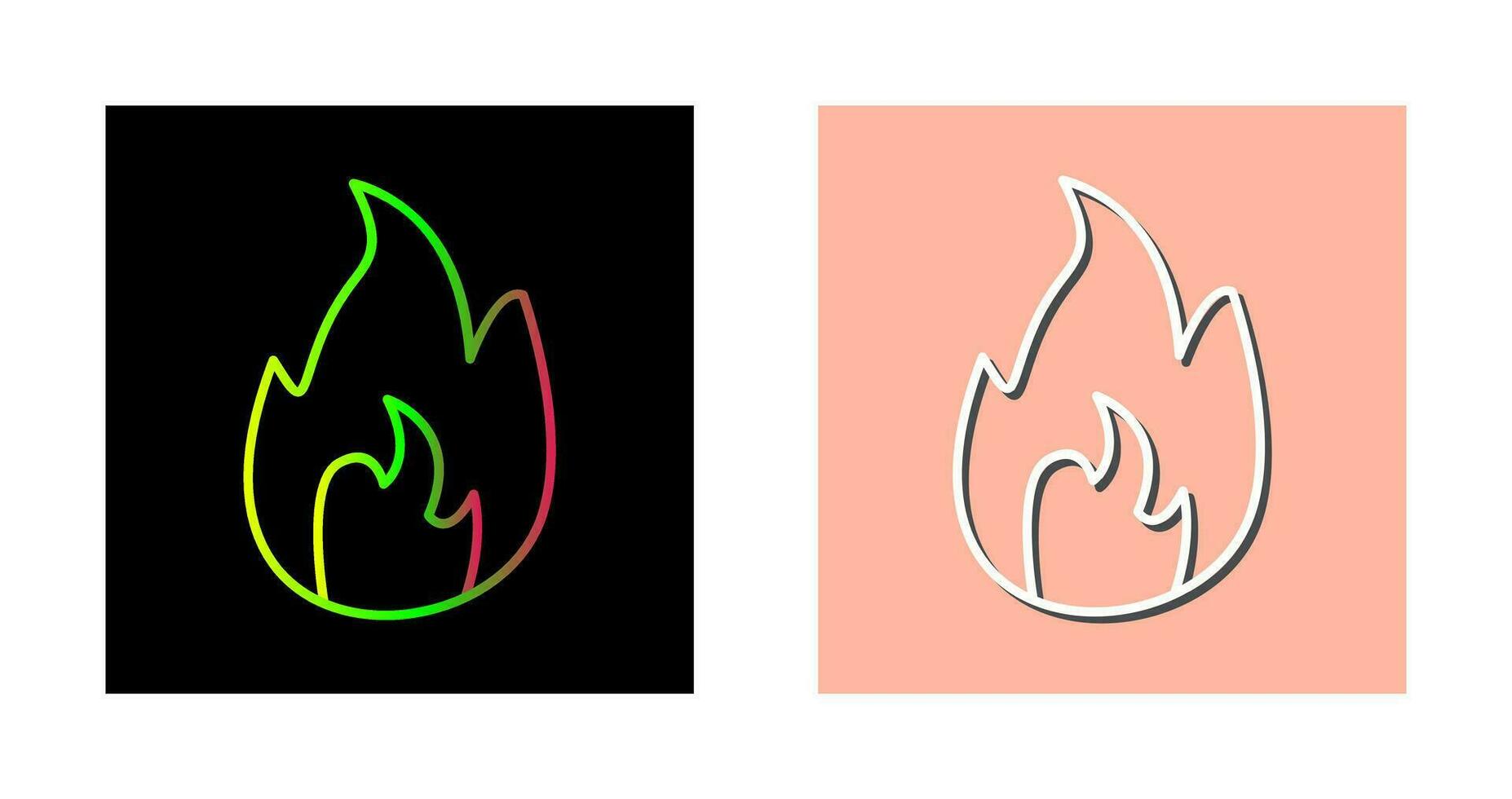Unique Flame Vector Icon