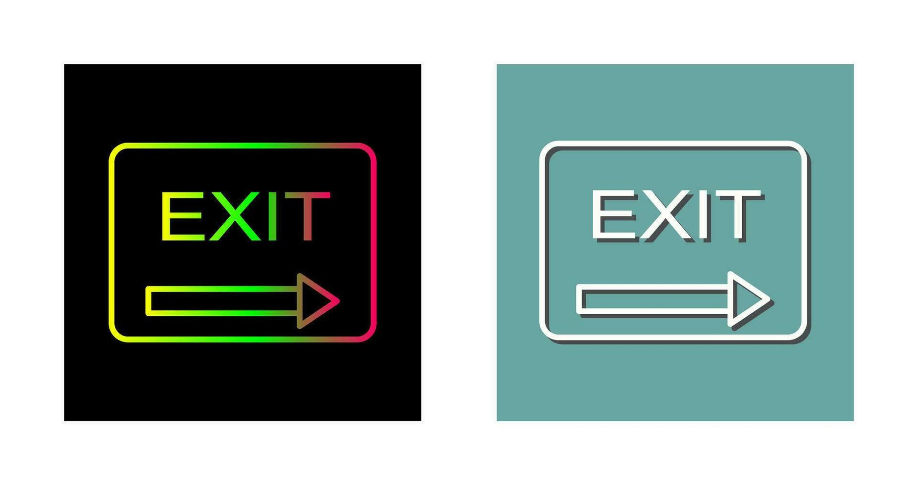 Unique Exit Vector Icon