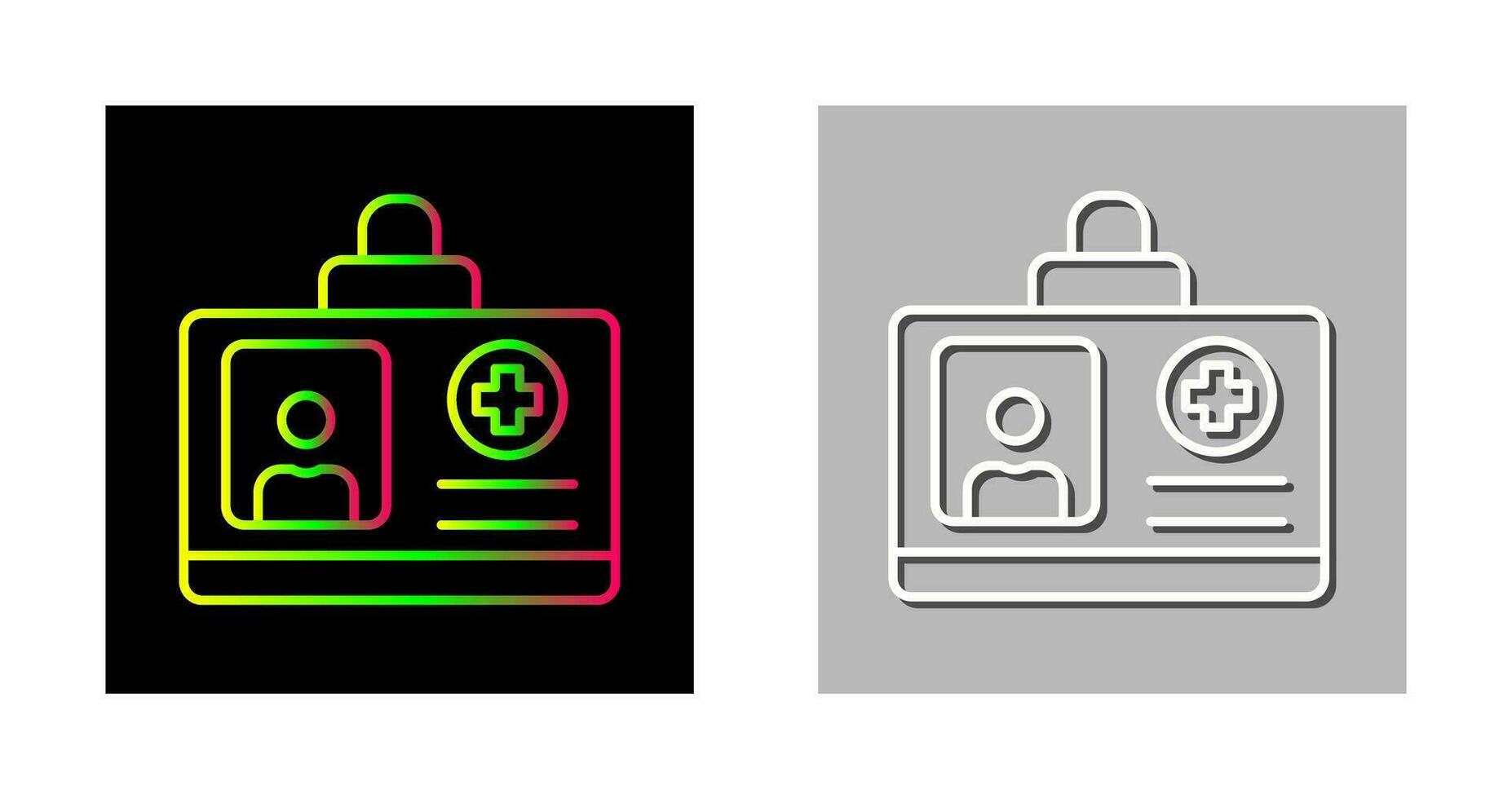 icono de vector de tarjeta de identificación