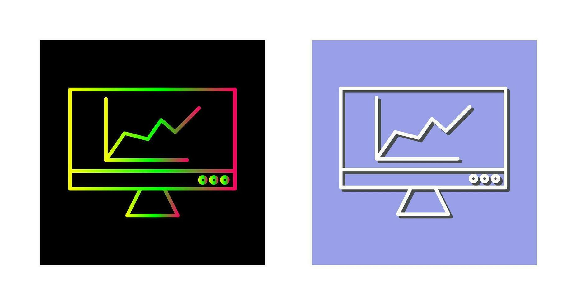 Online Graph Vector Icon