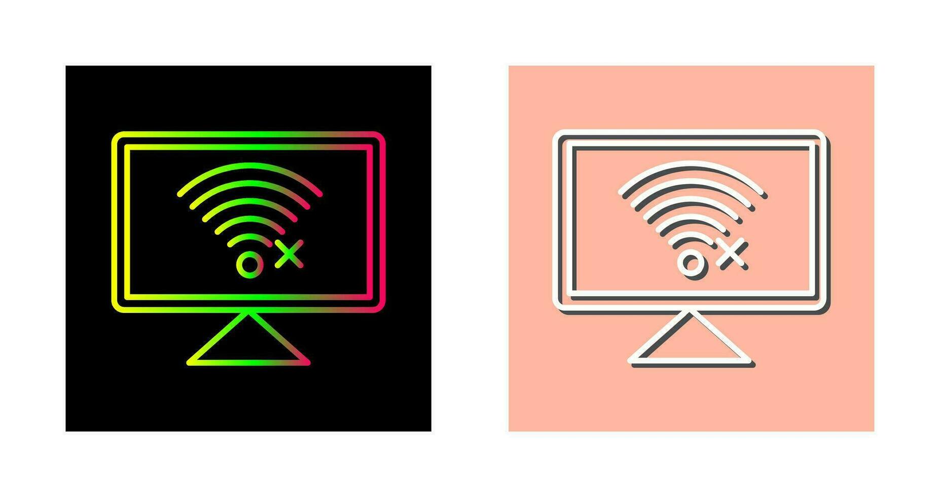 Disconnected Network Vector Icon