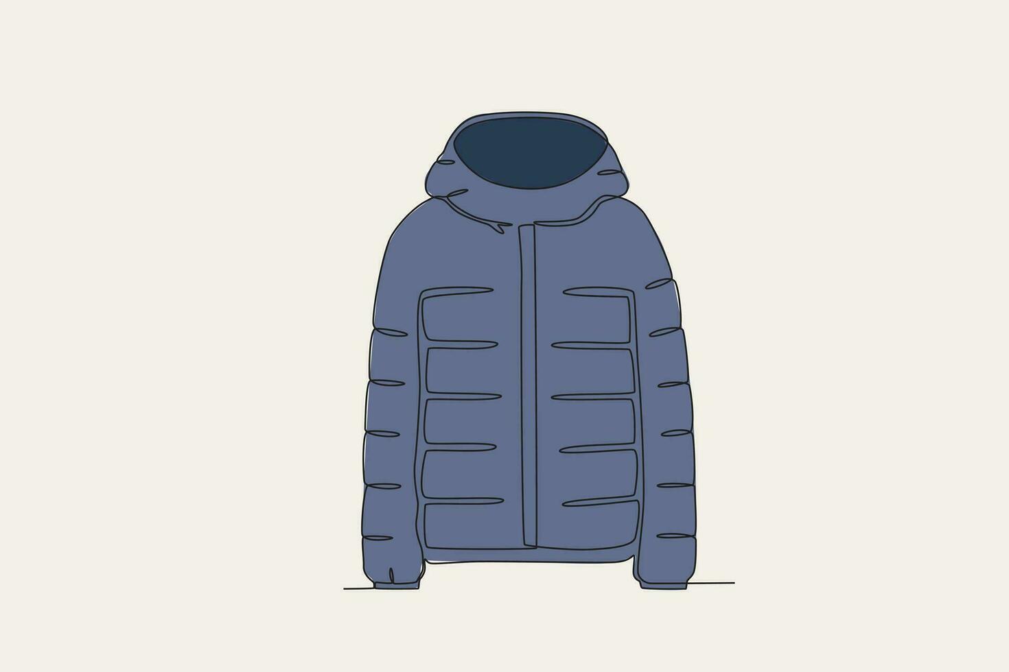 de colores ilustración de un grueso chaqueta para invierno vector