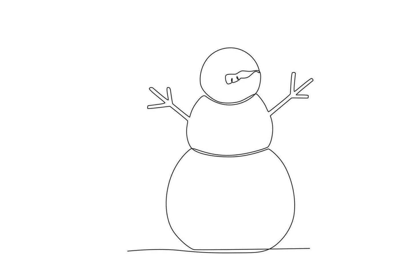 A cute snowman vector