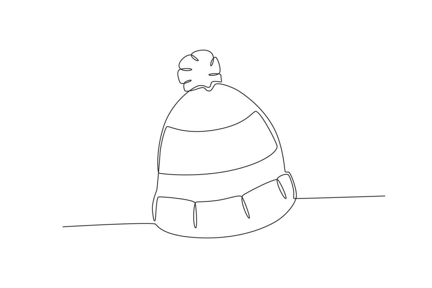 A hat worn in winter vector