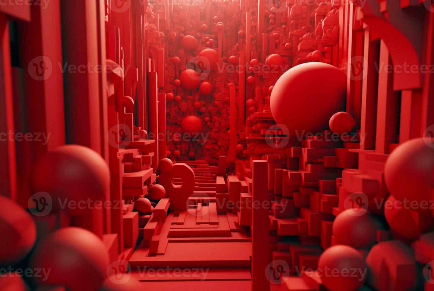 red abstract background. generative ai photo