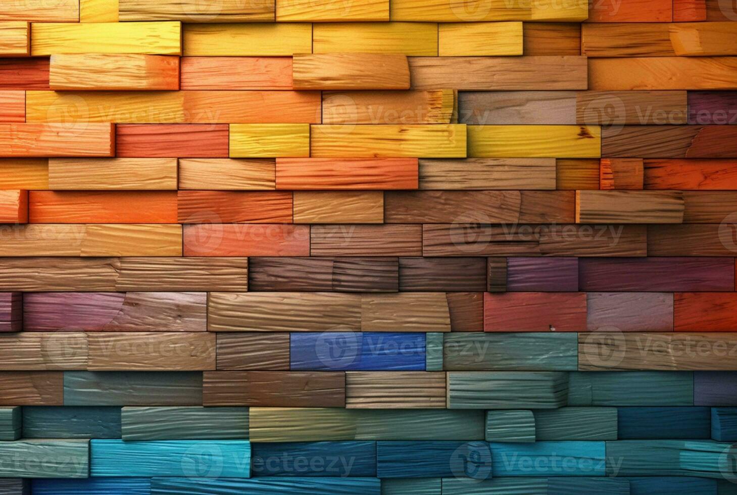 vintage colorful wood texture background. generative ai photo