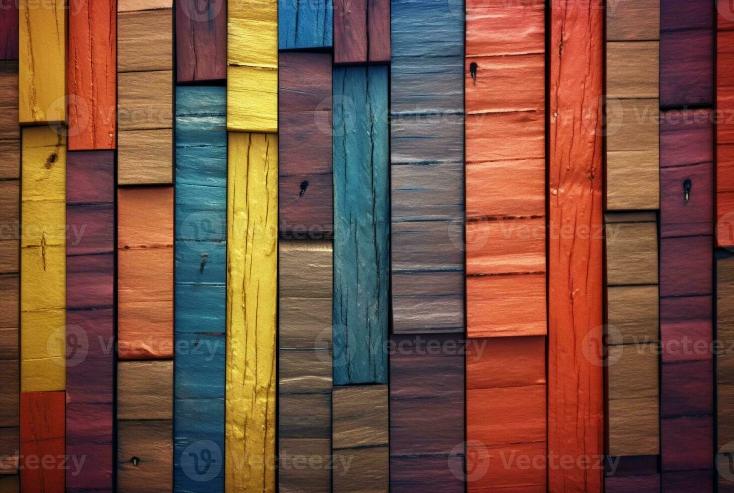 vintage colorful wood texture background. generative ai photo