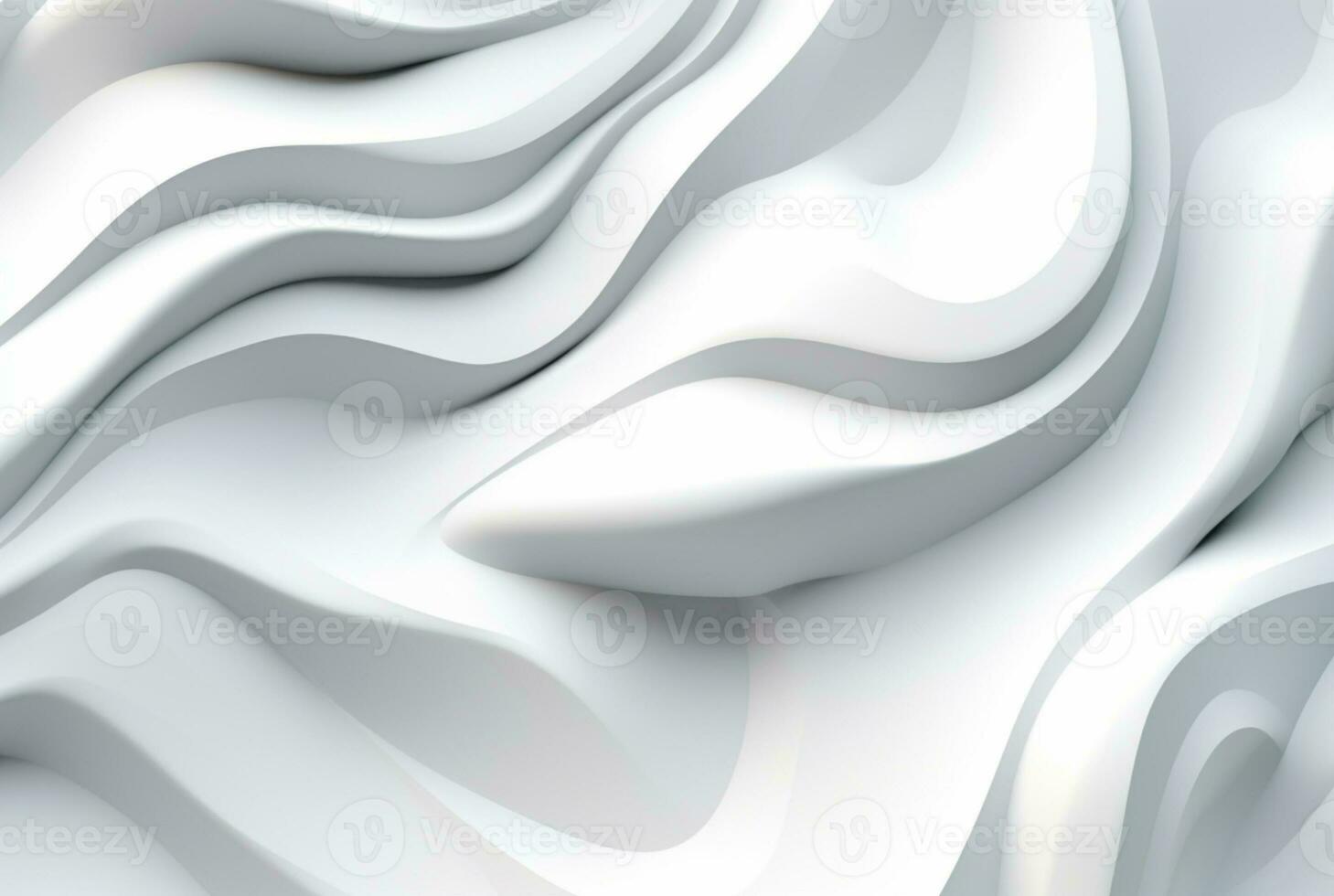 Soft Modern Wave Light Gray and White abstract background. generative ai photo