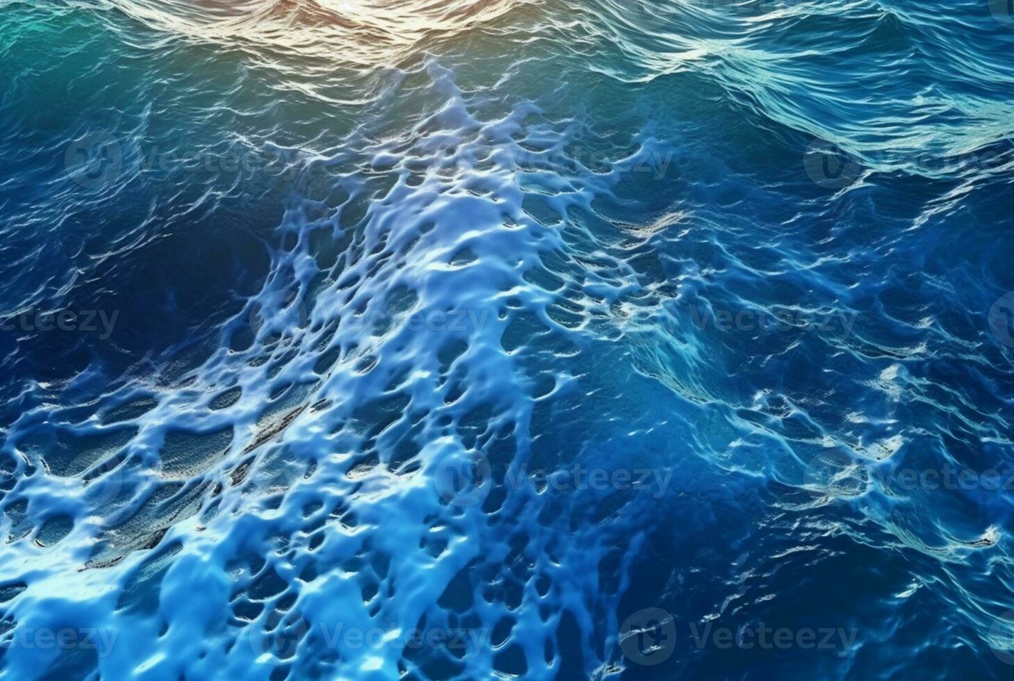 hermosa azul olas agua antecedentes. generativo ai foto