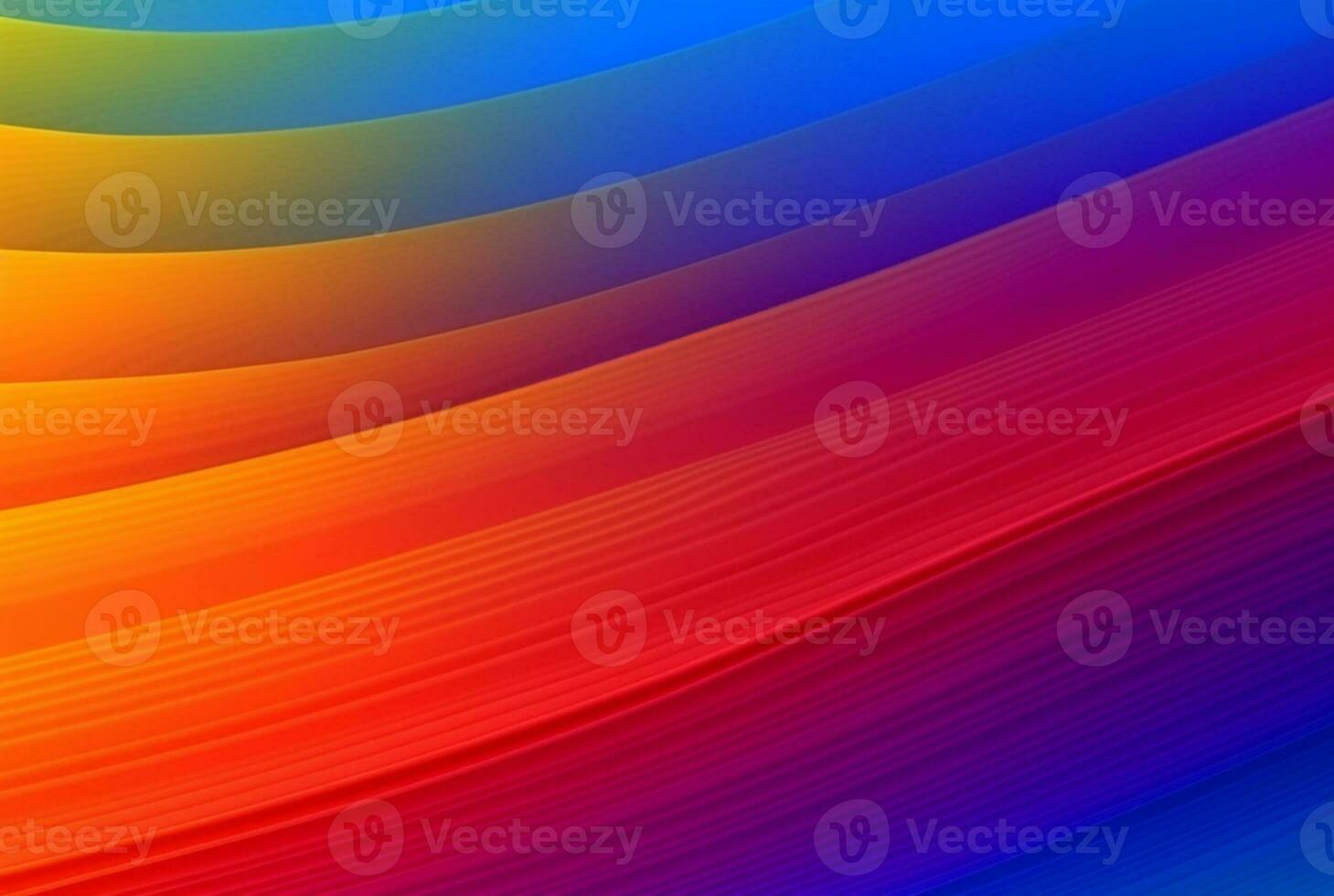 Ultra Wide Bright Striped Gradient background. generative ai photo