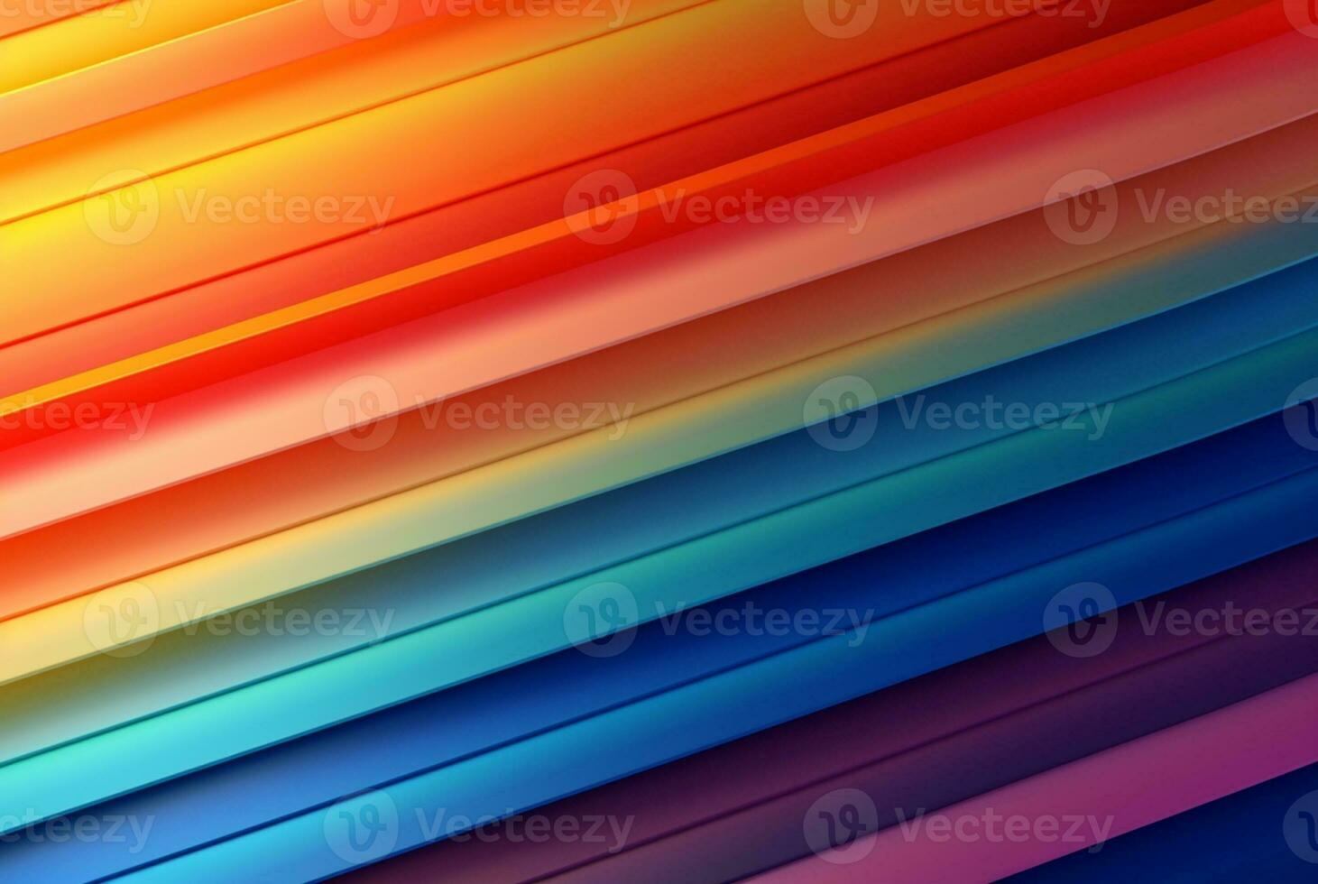 Ultra Wide Bright Striped Gradient background. generative ai photo