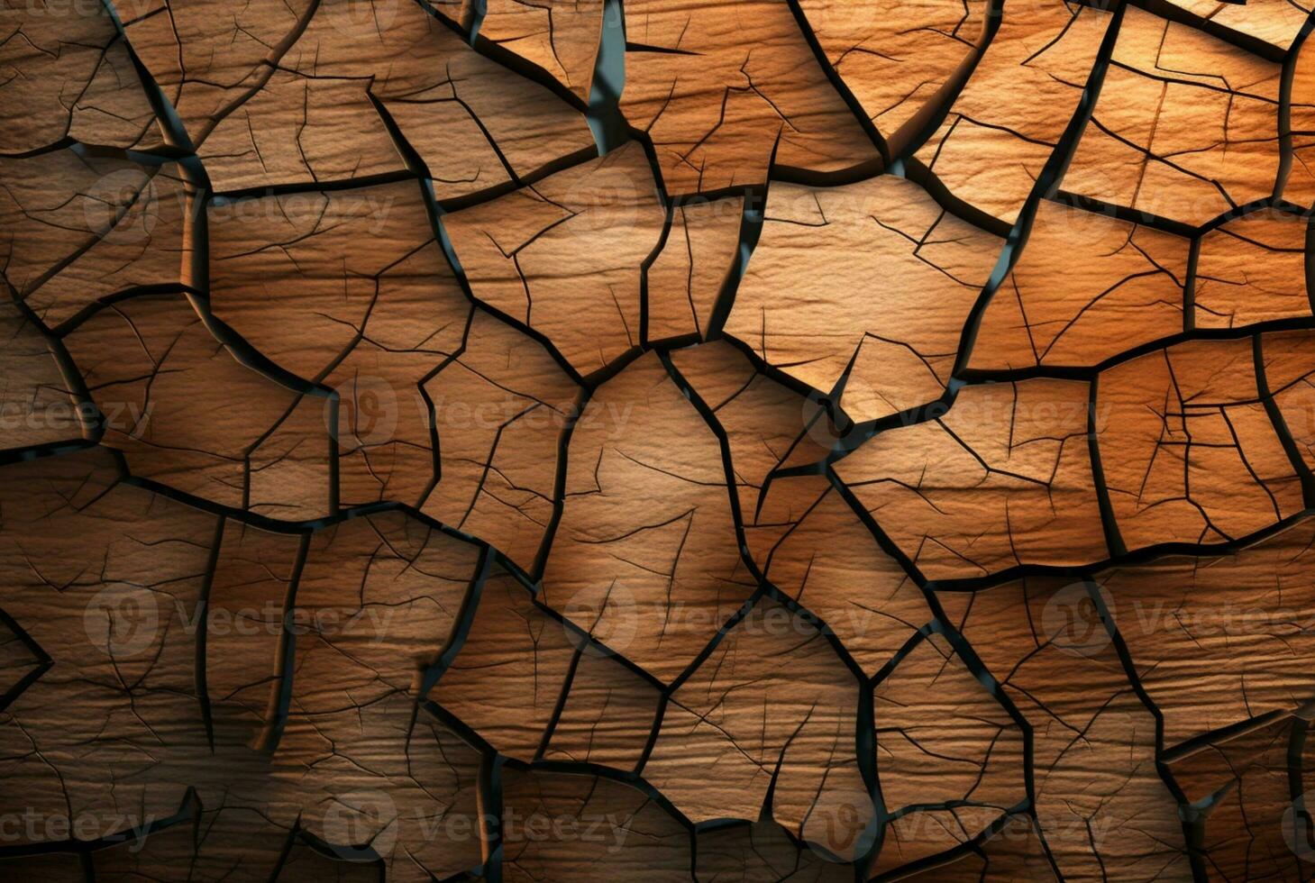 Cracked vintage wood texture background. generative AI photo