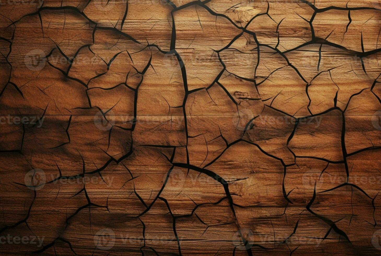 Cracked vintage wood texture background. generative AI photo