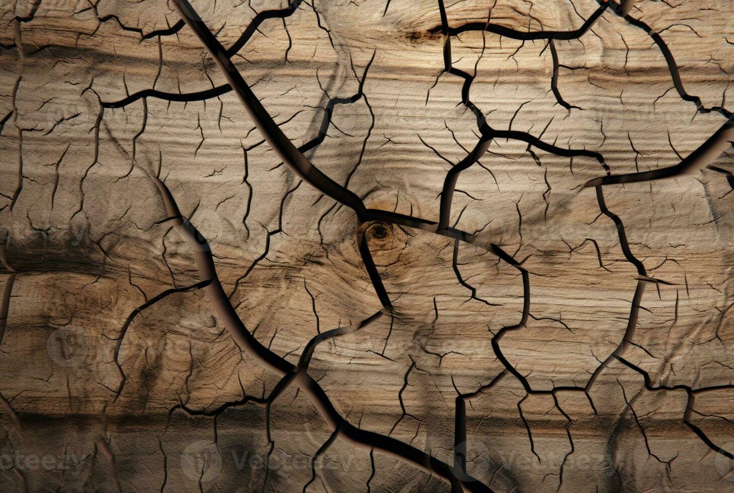 Cracked vintage wood texture background. generative AI photo