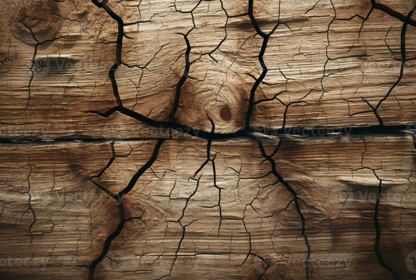 Cracked vintage wood texture background. generative AI photo