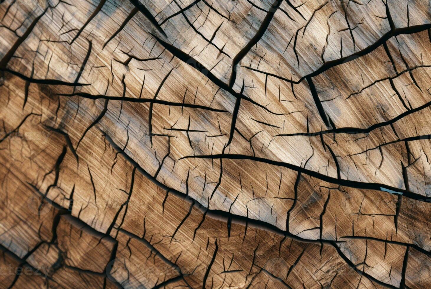 Cracked vintage wood texture background. generative AI photo