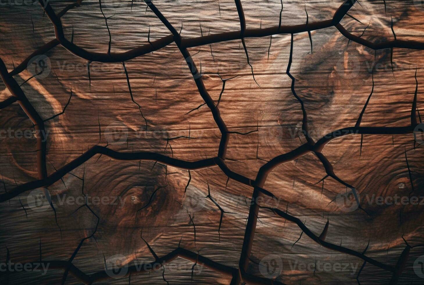 Cracked vintage wood texture background. generative AI photo