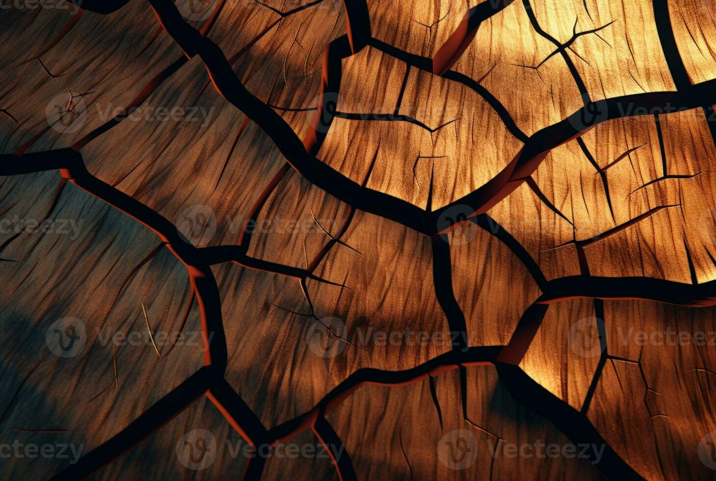 Cracked vintage wood texture background. generative AI photo