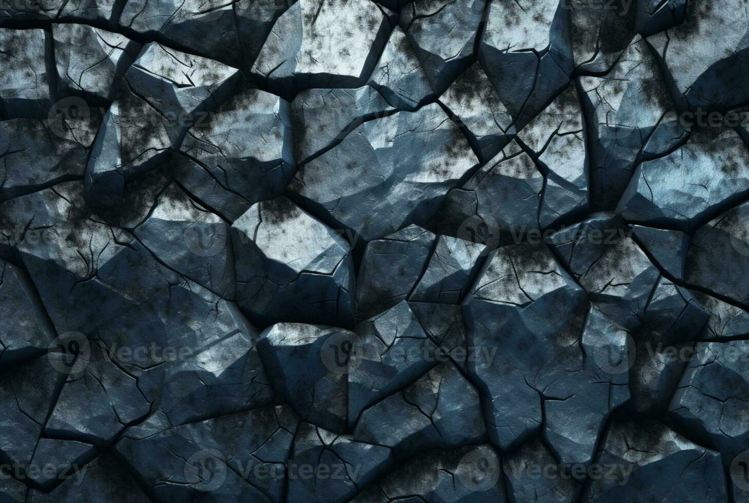 Cracked stone texture background. generative ai photo