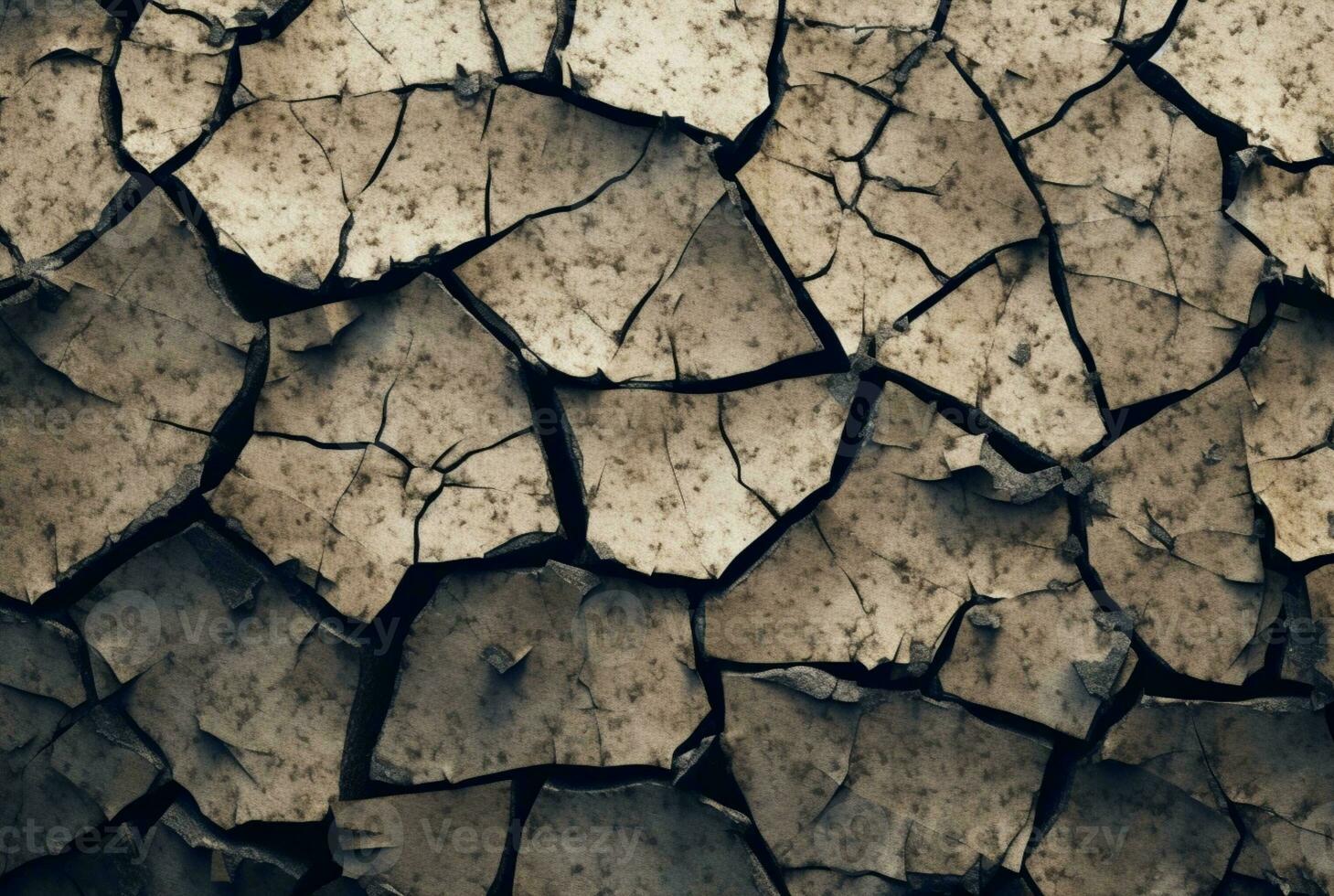 Cracked stone texture background. generative ai photo