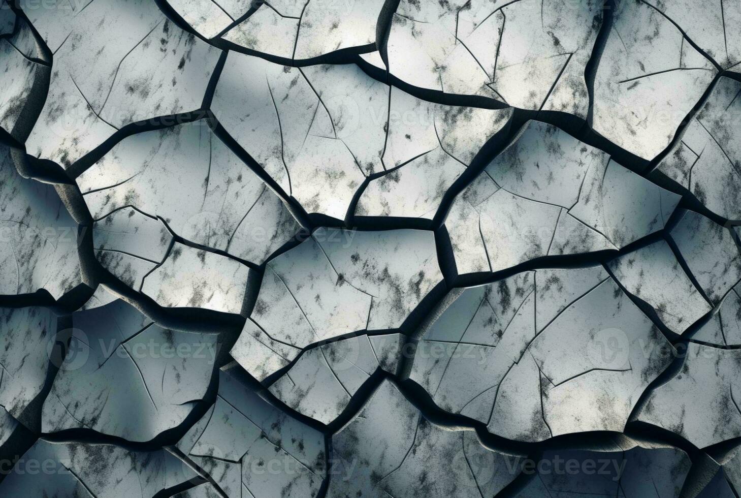 Cracked stone texture background. generative ai photo