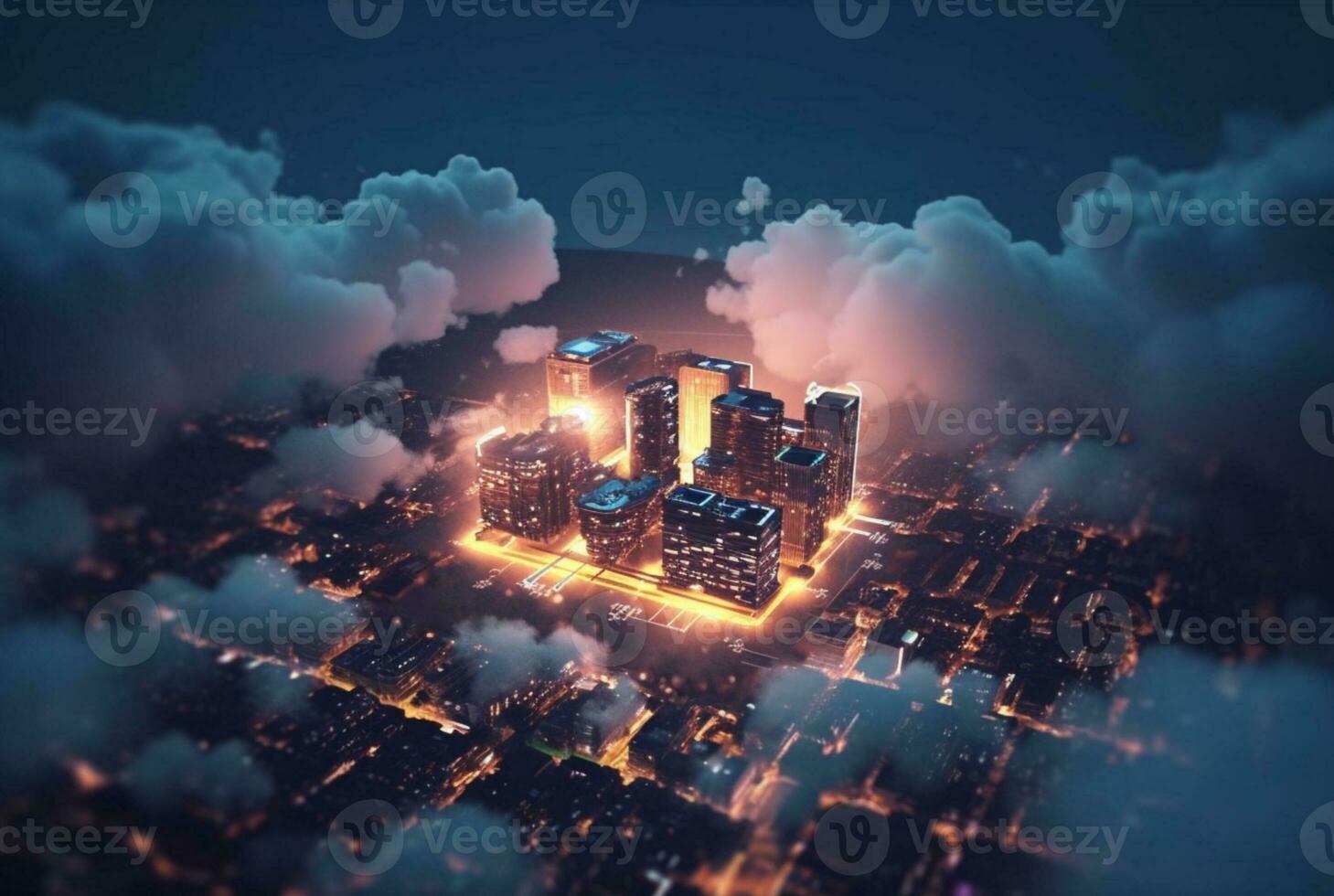cloud computing technology. generative ai photo