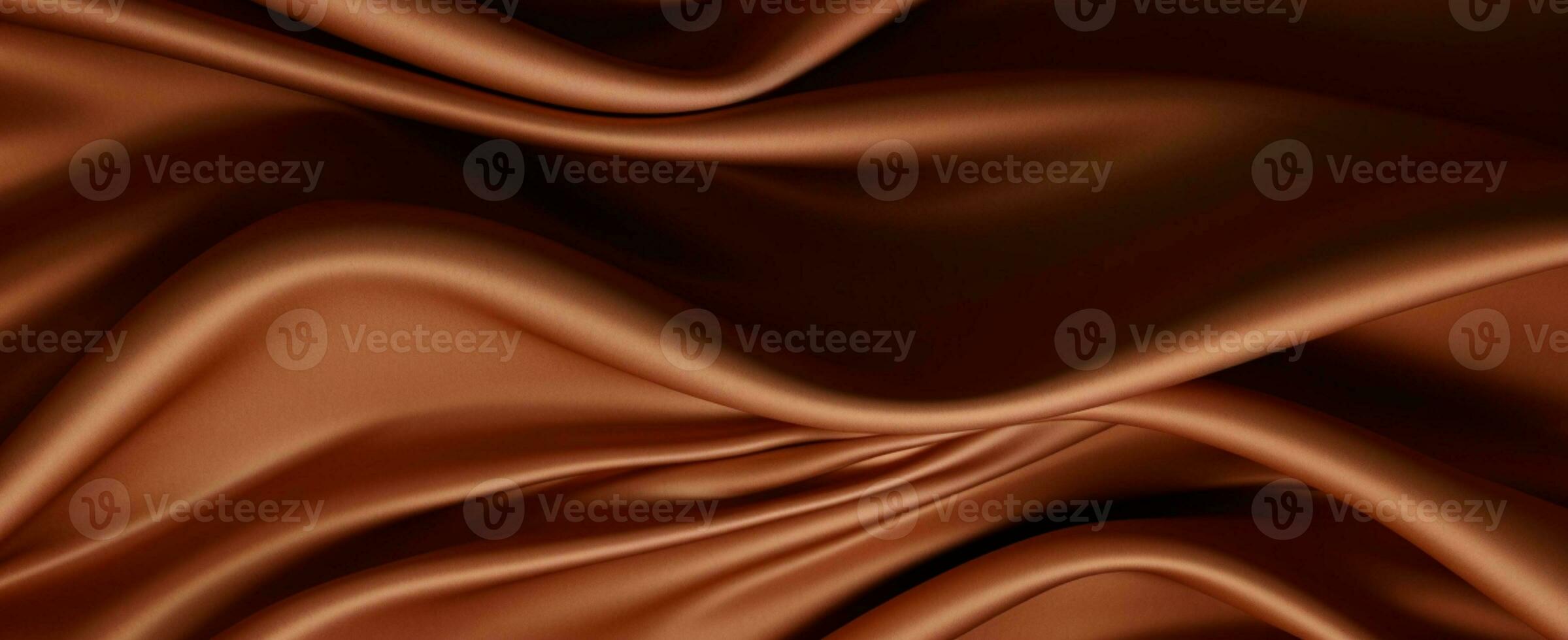 Luxury fabric abstract brown background or fluid waves of grunge silk texture velvet satin or luxury. generative ai photo