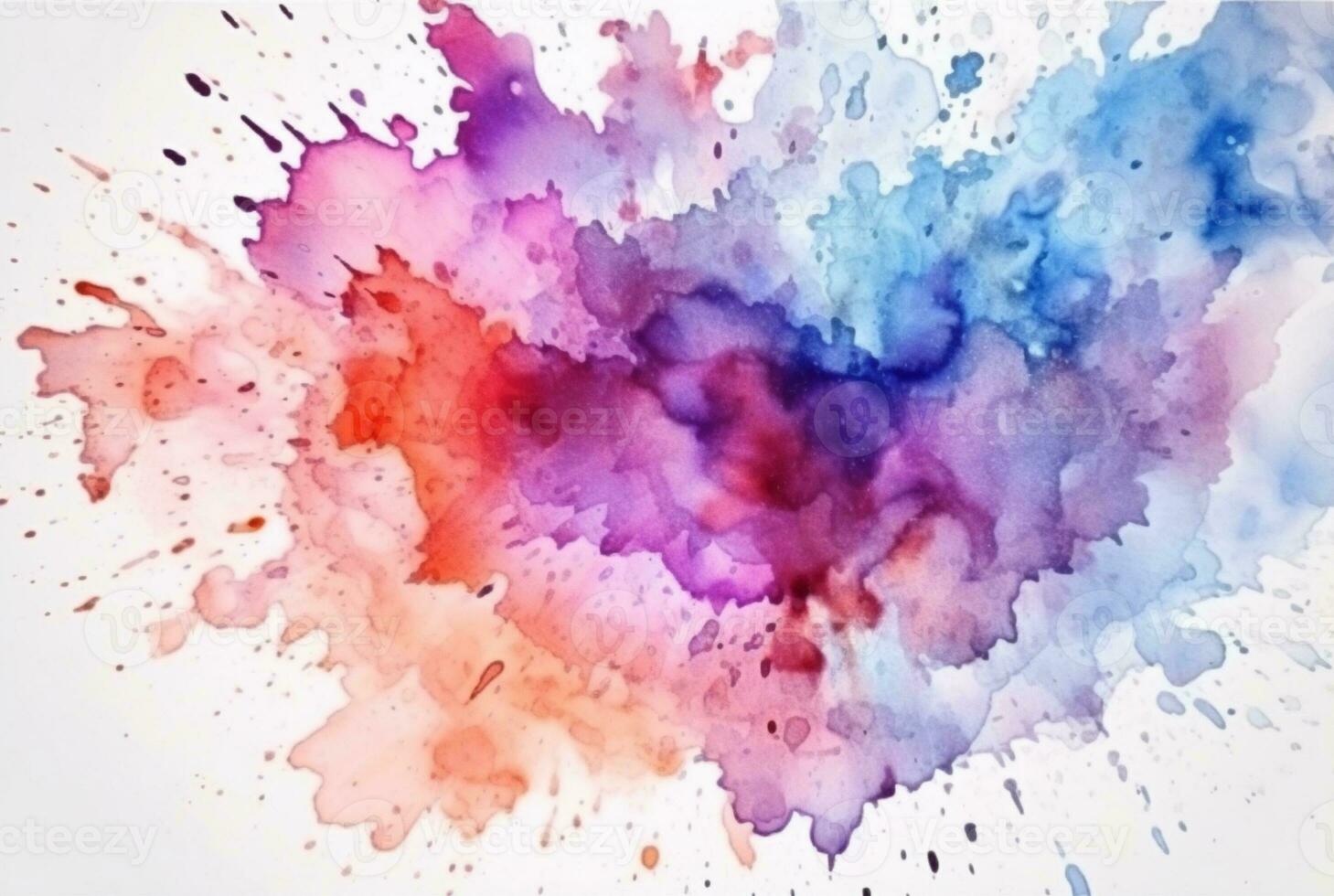 colorful watercolor isolated white background. generative aii photo